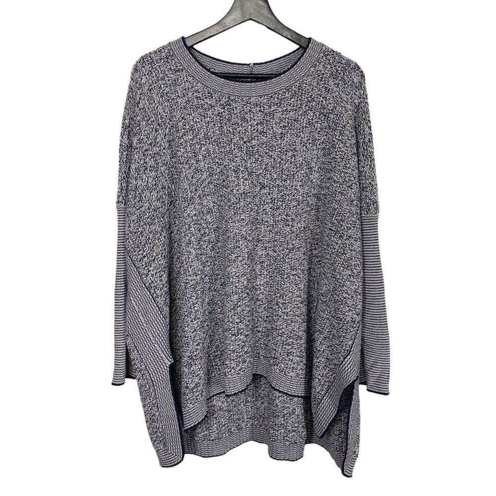 CAbi Port of Call Oversized Marled Side Vent Long Sleeve Sweater Medium